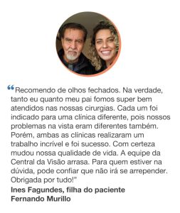 Depoimento pacientes Central da Visão